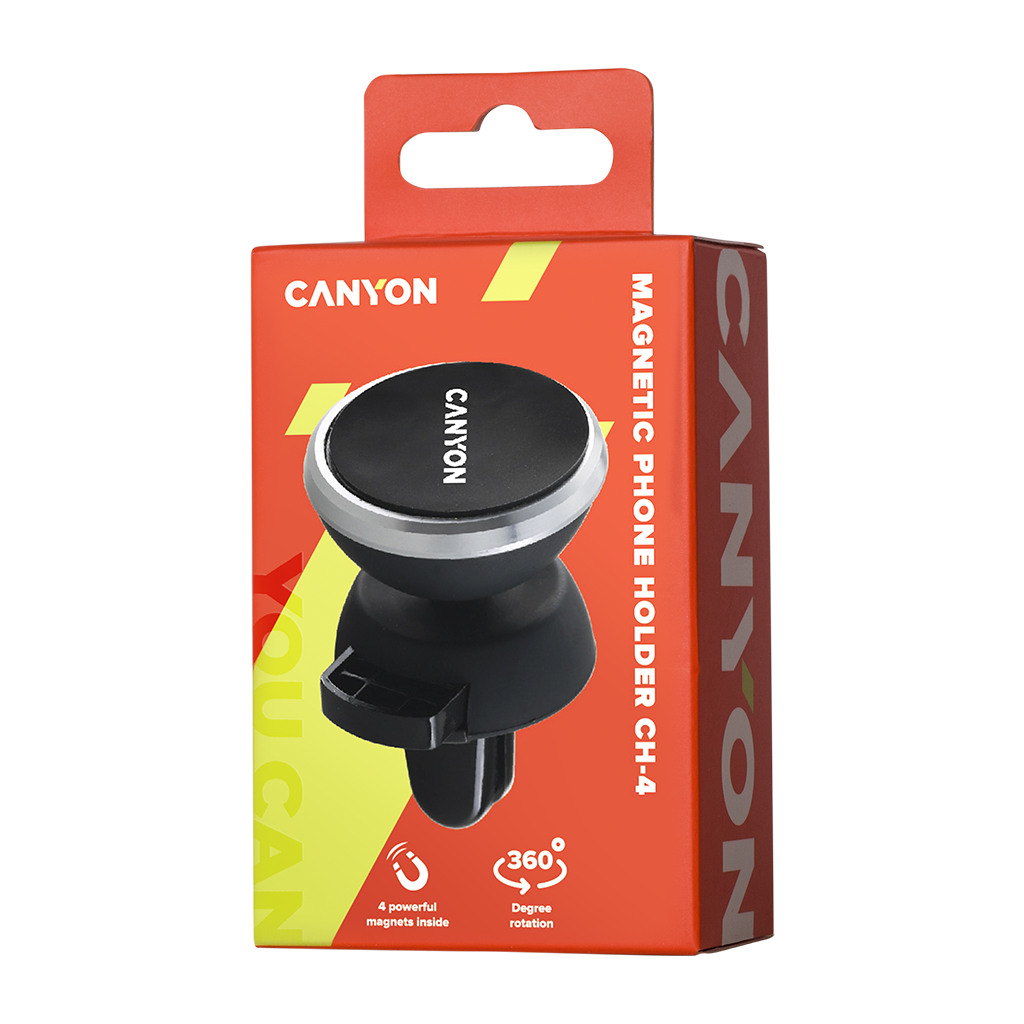 Canyon CH-4 Car Holder for Smartphonesmagnetic suction function with 2 platesrectangle/circle black 40*35*50mm 0.033kg - Image 4