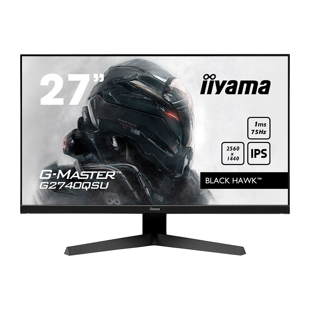 IIYAMA Monitor 27" ETE IPS-panel Gaming G-Master Black Hawk FreeSync 2560x1440@75Hz 250cd/m² HDMI DisplayPort 1ms