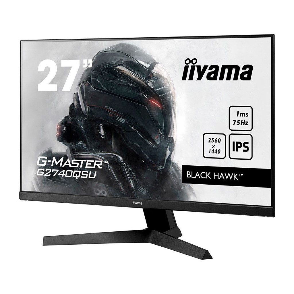 IIYAMA Monitor 27" ETE IPS-panel Gaming G-Master Black Hawk FreeSync 2560x1440@75Hz 250cd/m² HDMI DisplayPort 1ms