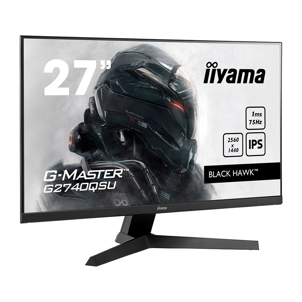 IIYAMA Monitor 27" ETE IPS-panel Gaming G-Master Black Hawk FreeSync 2560x1440@75Hz 250cd/m² HDMI DisplayPort 1ms