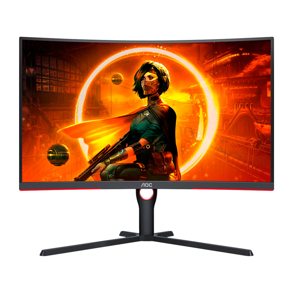 AOC Monitor LED CQ32G3SU/BK Gaming 31.5" VA 2560x1440 at 165Hz 3000:1 1ms Ergonomic Speakers 3y