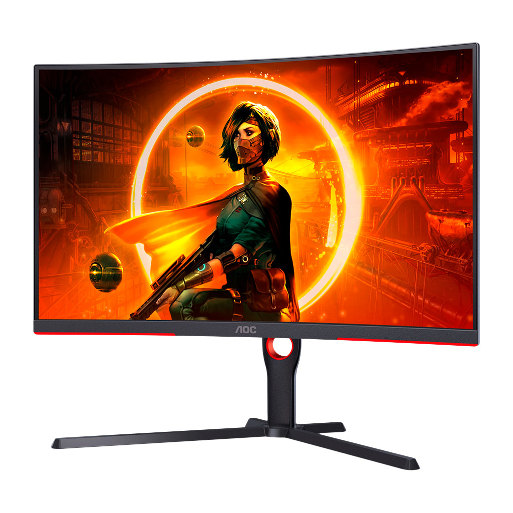 AOC Monitor LED CQ32G3SU/BK Gaming 31.5" VA 2560x1440 at 165Hz 3000:1 1ms Ergonomic Speakers 3y