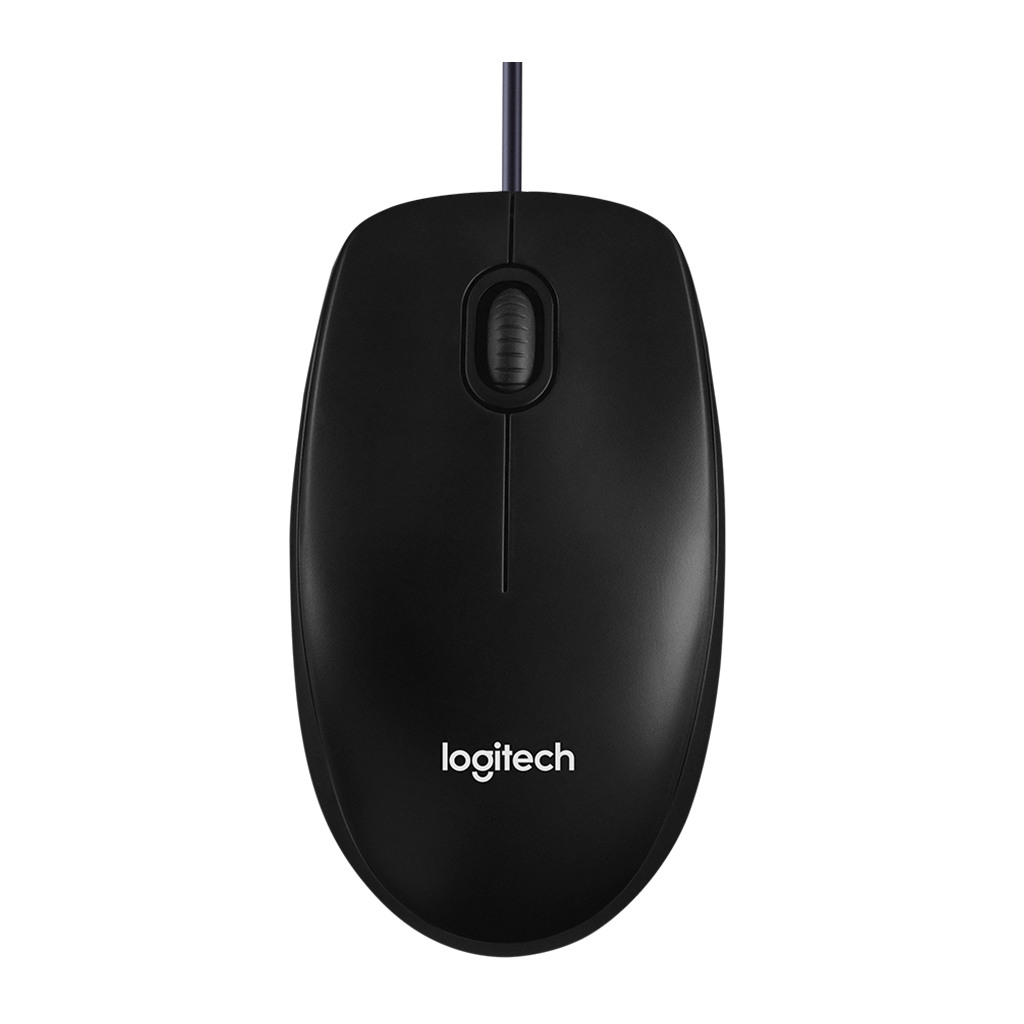 LOGITECH B100 Corded Mouse - BLACK - USB - B2B