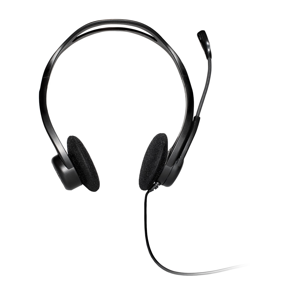 LOGITECH PC960 Corded Stereo Headset BLACK - USB - Image 4