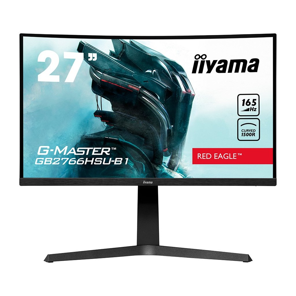 IIYAMA Monitor GB2766HSU-B1 27" ETE VA-panel Curved Gaming 1500R G-Master Red Eagle FreeSync Premium 1920x1080@165Hz 250cd/m²