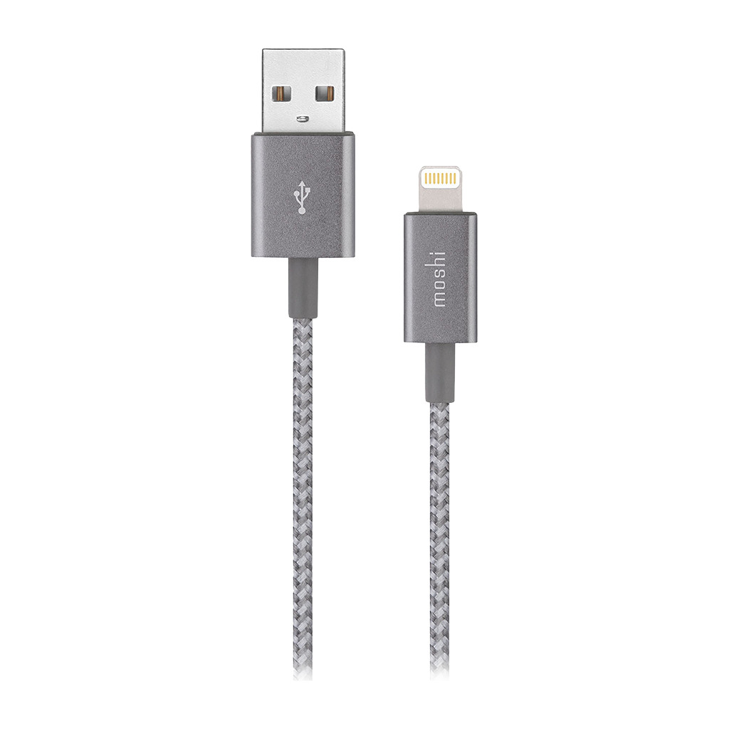 Moshi Integra USB-A Charge/Sync Cable w Lightning Connector 0.25 m - Titanium Gray