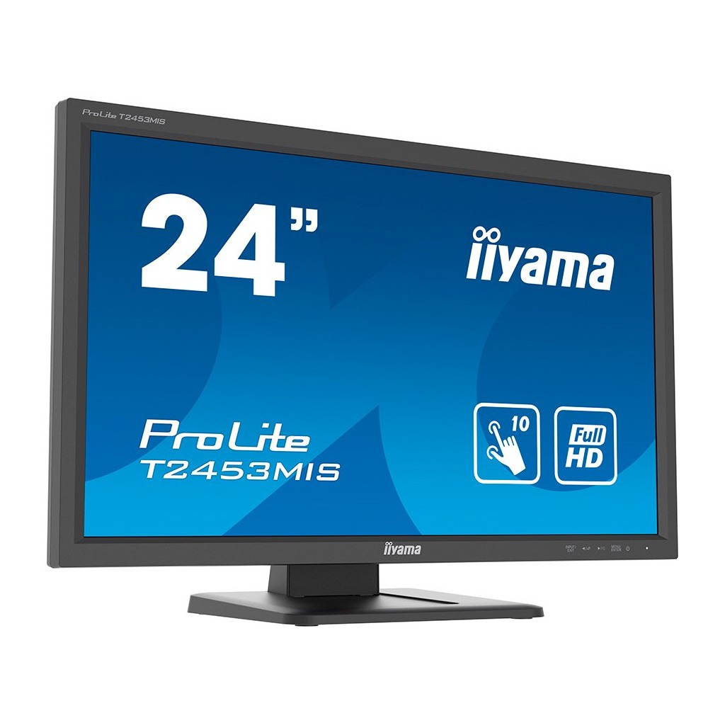 IIYAMA TOUCH Monitor T2453MIS-B1 24" Infrared 10P Touch 1920x1080 VA-panel 250cd/m2 Speakers VGA HDMI DisplayPort USB-HUB 2x 2.0 10P - Image 2