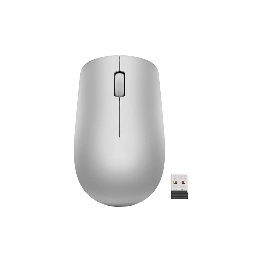 Lenovo 530 2.4 GHz Wireless Mouse Optical1200 DPI  3x Buttons Platinum Grey 1Yr