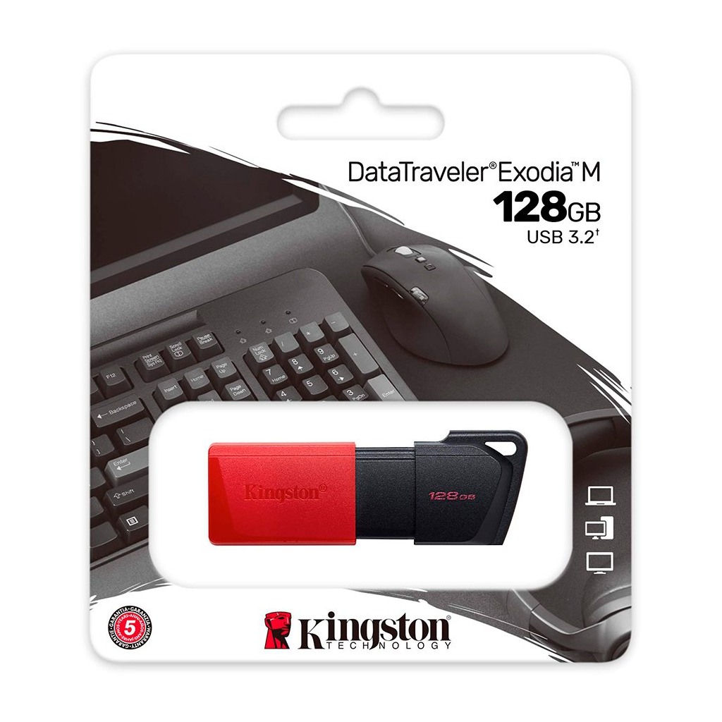 Kingston 128GB USB3.2 Gen1 DataTraveler Exodia M Black + Red EAN: 740617326376