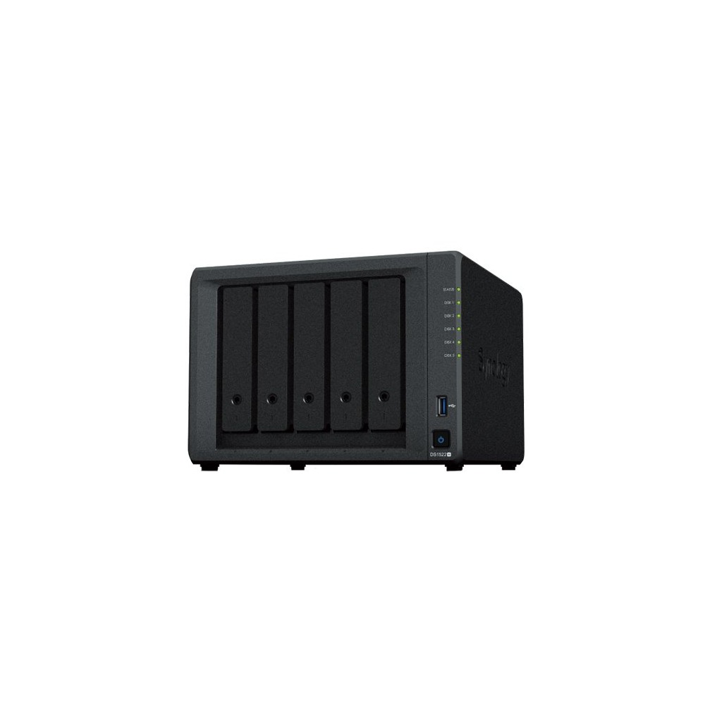 Synology DiskStation DS1522+Tower 5-Bay 3.5'' SATA HDD/SSD2 x M.2 2280 NVMe SSD CPU AMD Ryzen™