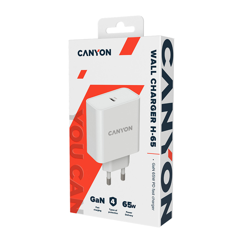 CANYON H-65 GAN 65W charger  Input:  100V-240V Output: 5.0V3.0A /9.0V3.0A /12.0V-3.0A/ 15.0V-3.0A /20.0V3.25A - Image 4