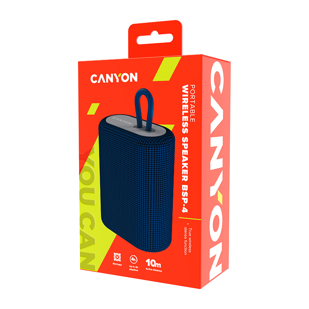 CANYON BSP-4 Bluetooth Speaker BT V5.0 BLUETRUM AB5365A TF card support Type-C USB port 1200mAh