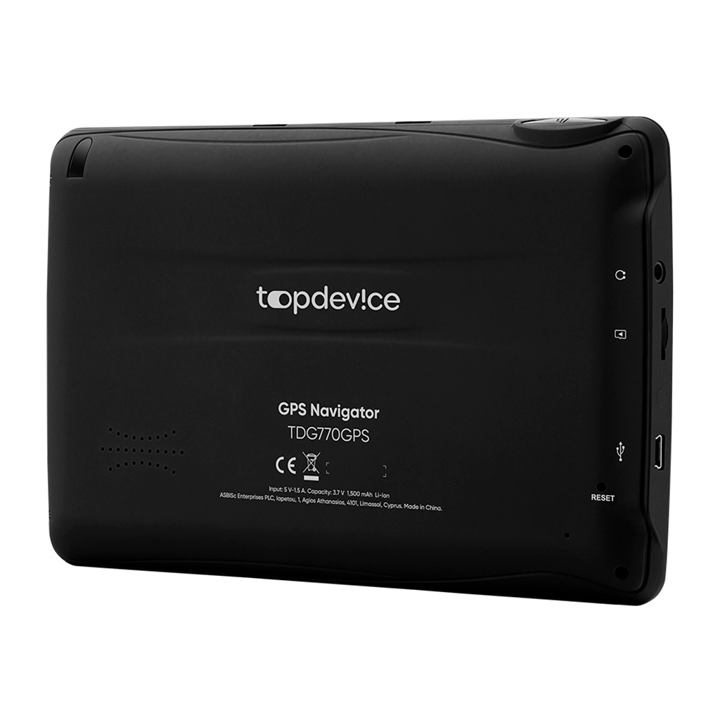 Topdevice GPS Navigator 770 7" 800*480 TN display WinCE 6.0 800MHz Mstar MSB2531 Cortex A7