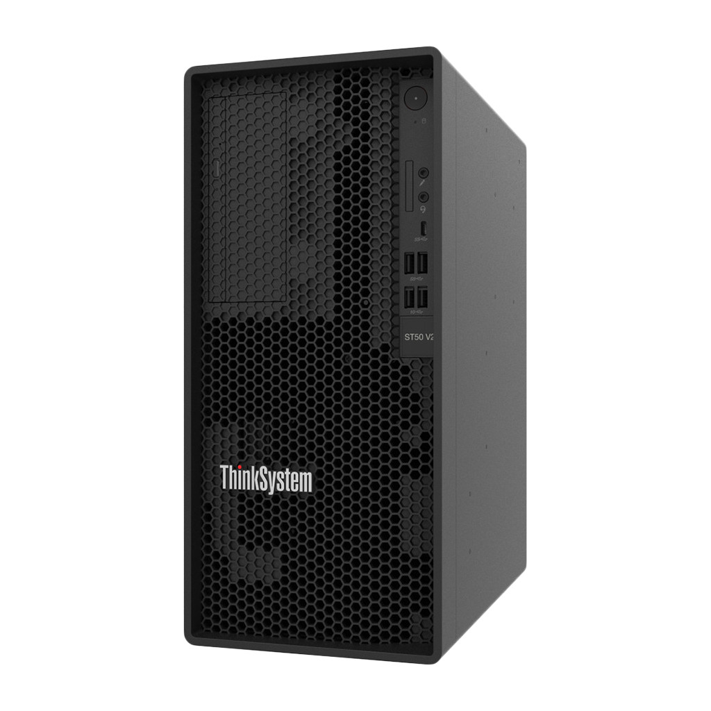 Lenovo ThinkSystem ST50 V2 Xeon E-2324G 4C 65W 3.1GHz;1x 8GB UDIMM; SW Raid; 2x3.5"+ 1x2.5" bays; 2x 1TB HDD;