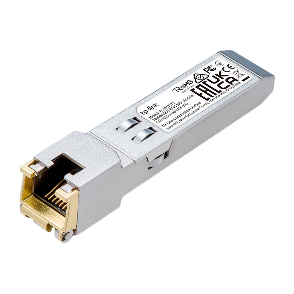 TP-Link TL-SM311T 1000BASE-T RJ45 SFP Module 1000Mbps RJ45 Copper Transceiver Plug and Play with SFP