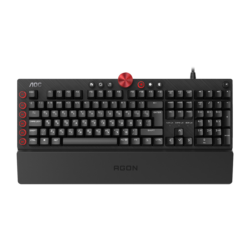 AOC Gaming Keyboard AGK700 - RED Full Size US Layout Cherry MX Red USB 2.0