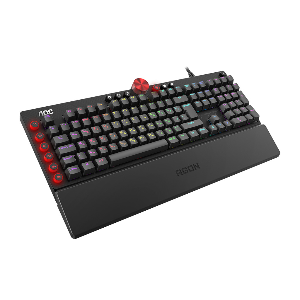 AOC Gaming Keyboard AGK700 - RED Full Size US Layout Cherry MX Red USB 2.0