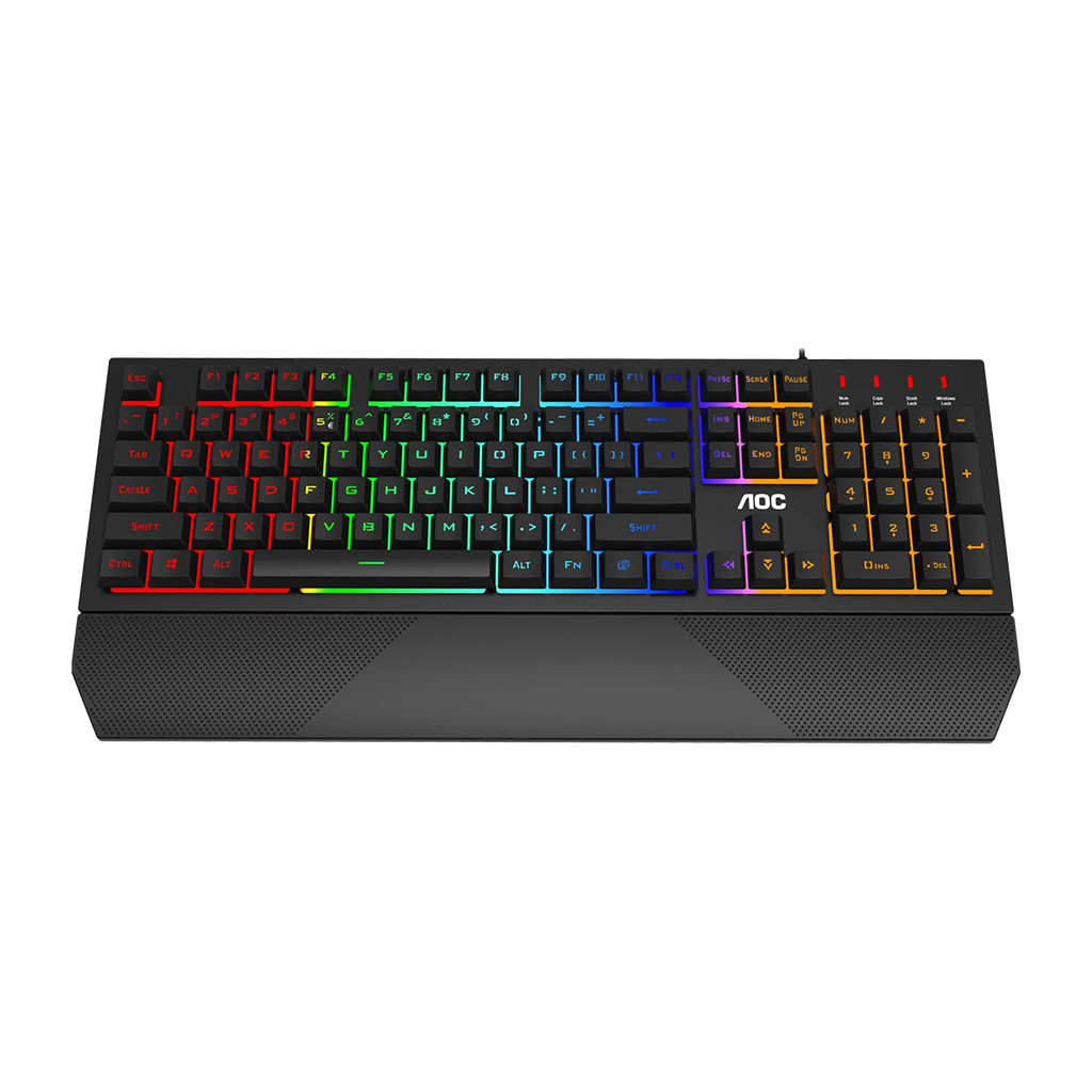 AOC Gaming Keyboard GK200 Full size Wired USB 2.0 Membrane Mechanical Feeling All keys programmableMagnetic