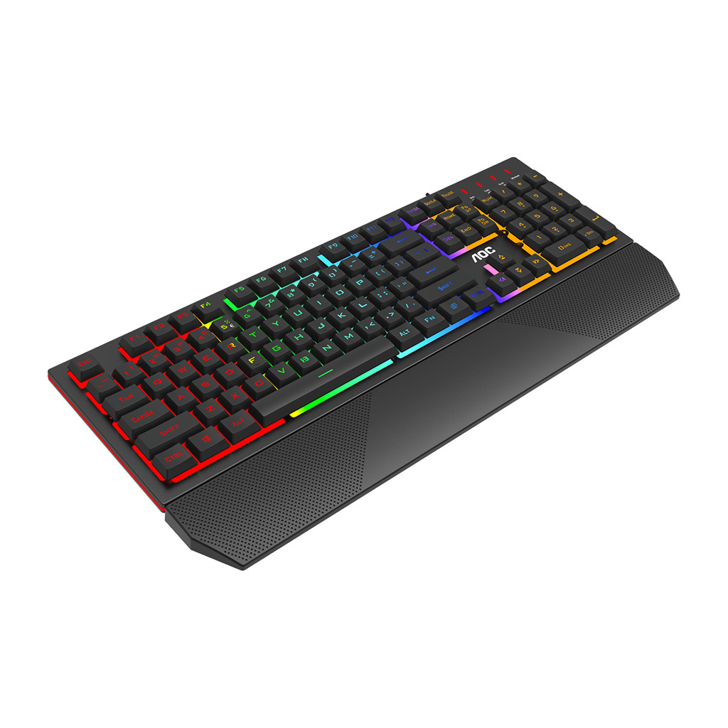 AOC Gaming Keyboard GK200 Full size Wired USB 2.0 Membrane Mechanical Feeling All keys programmableMagnetic