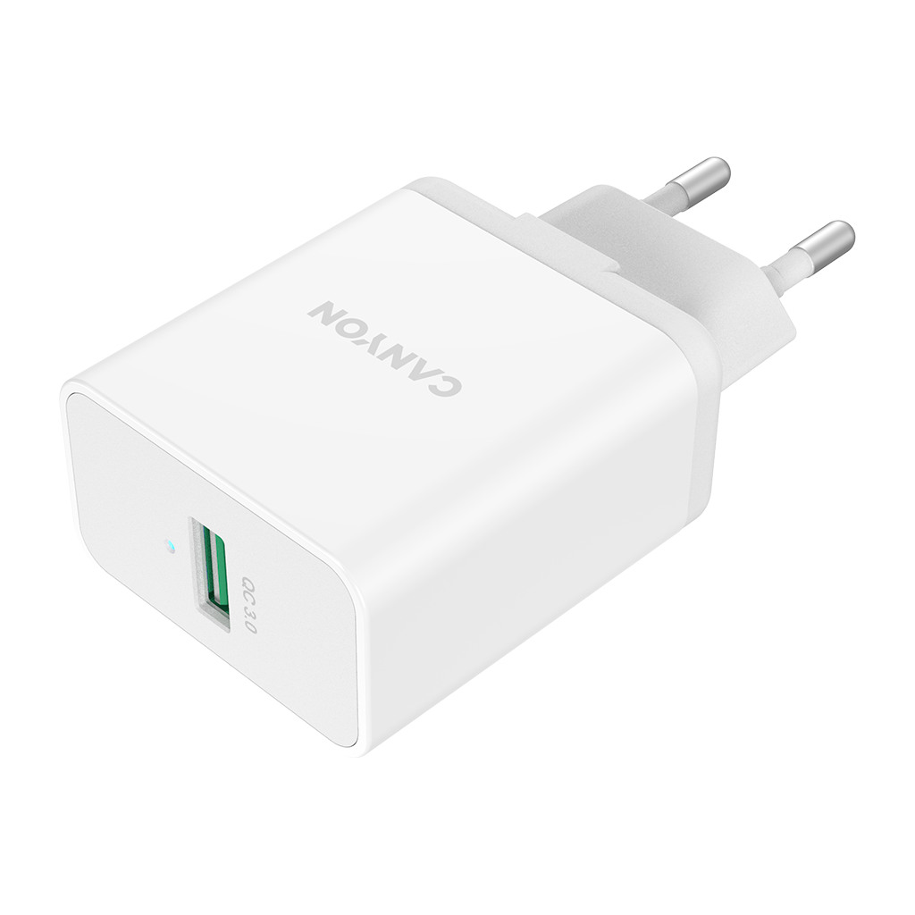 CANYON H-36-01 QC3.0 36W WALL Charger with 1-USB A   Input: 100V-240V Output: - Image 2