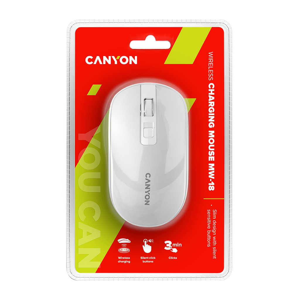 CANYON Miš MW-18 2.4GHz Wireless Rechargeable with Pixart sensor 4keys Silent switch for right/left keysAdd - Image 5