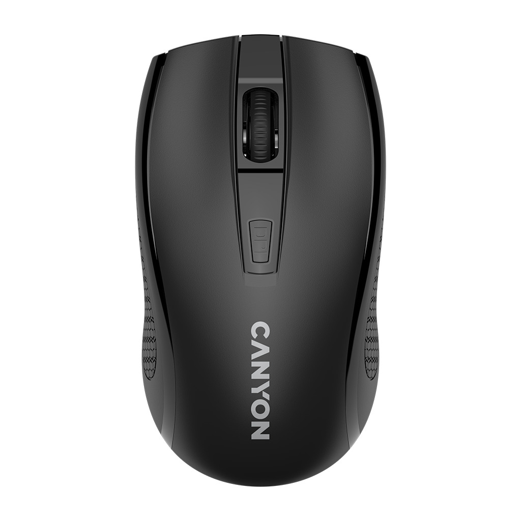 CANYON MW-7 2.4Ghz wireless mouse 6 buttons DPI 800/1200/1600 with 1 AA battery size 110*60*37mm58gblack