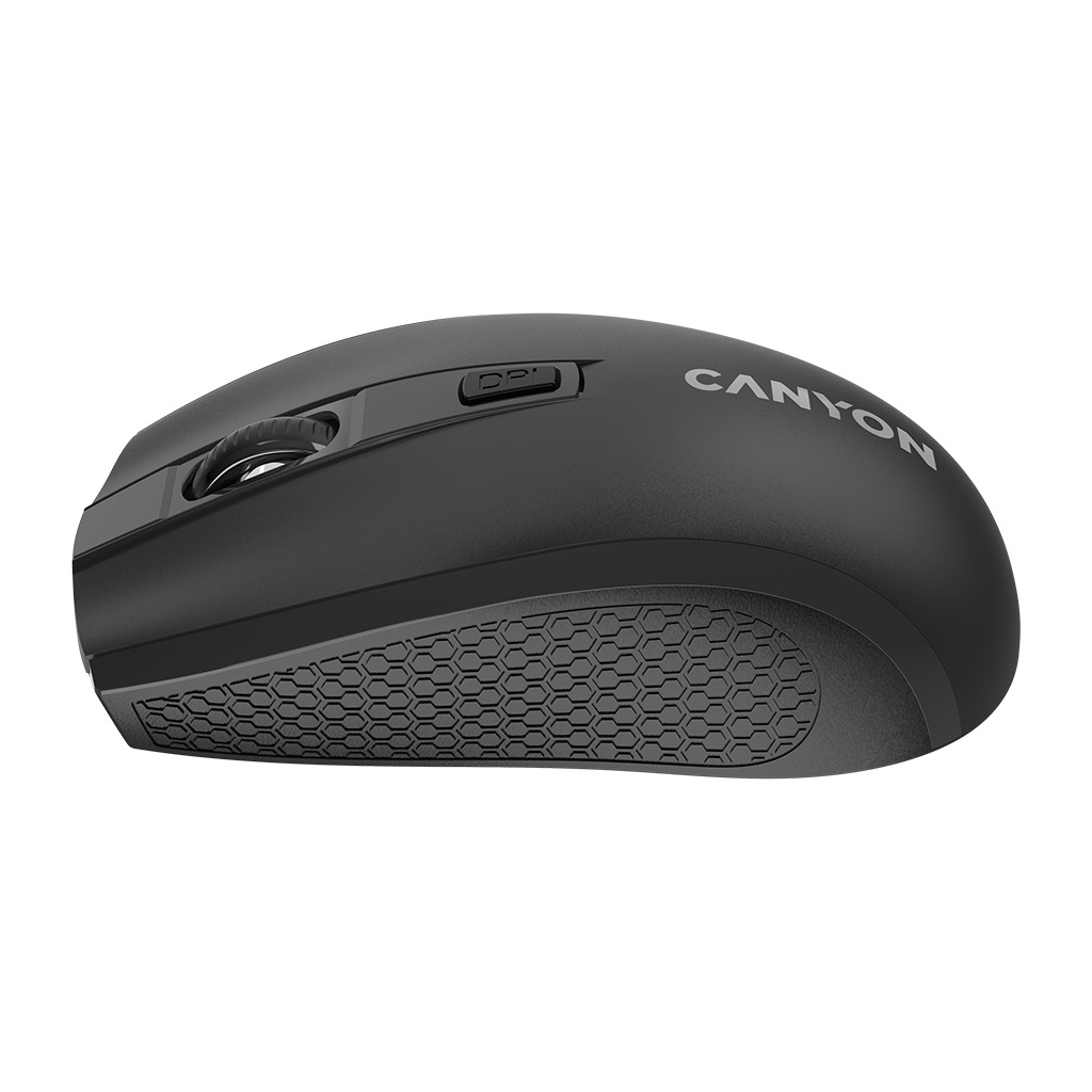 CANYON MW-7 2.4Ghz wireless mouse 6 buttons DPI 800/1200/1600 with 1 AA battery size 110*60*37mm58gblack - Image 4