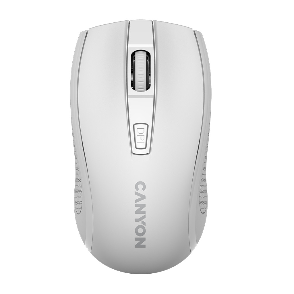 CANYON MW-7 2.4Ghz wireless mouse 6 buttons DPI 800/1200/1600 with 1 AA battery size 110*60*37mm58gwhite