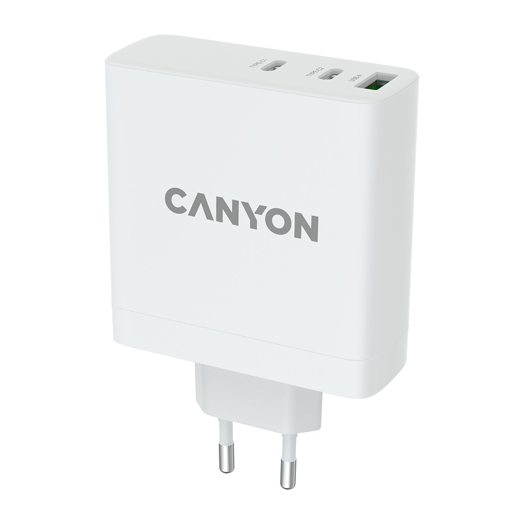 CANYON H-140-01 Wall charger with 1USB-A 2 USB-C. Input:100-240V~50/60Hz 2.0A Max. USB-A Output: 5V /9V - Image 2