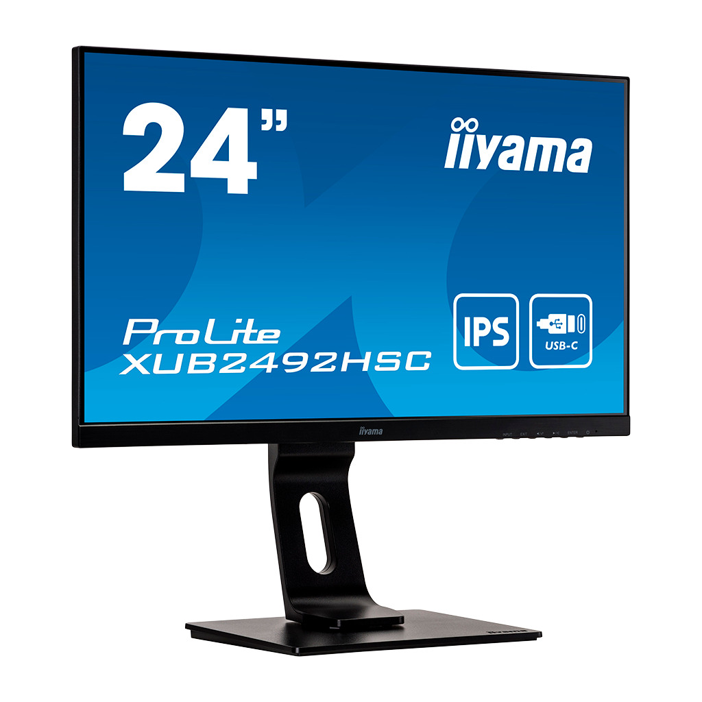 IIYAMA Monitor LED XUB2492HSC-B1 USB-C 23.8" IPS 1920 x 1080 @75Hz 250 cd/m² 4ms sRGB: