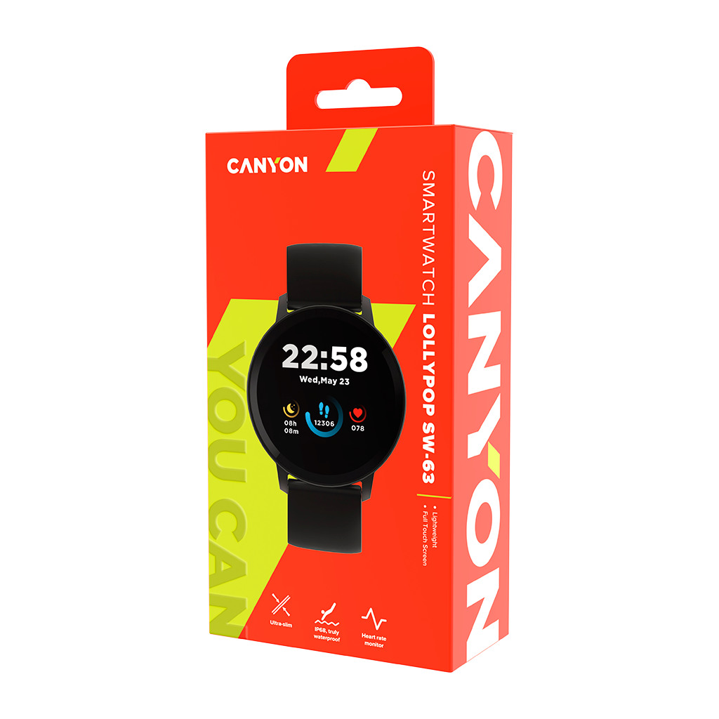 CANYON Lollypop SW-63 Smart watch 1.3inches IPS full touch screen Round watch IP68 waterproof multi-sport - Image 6