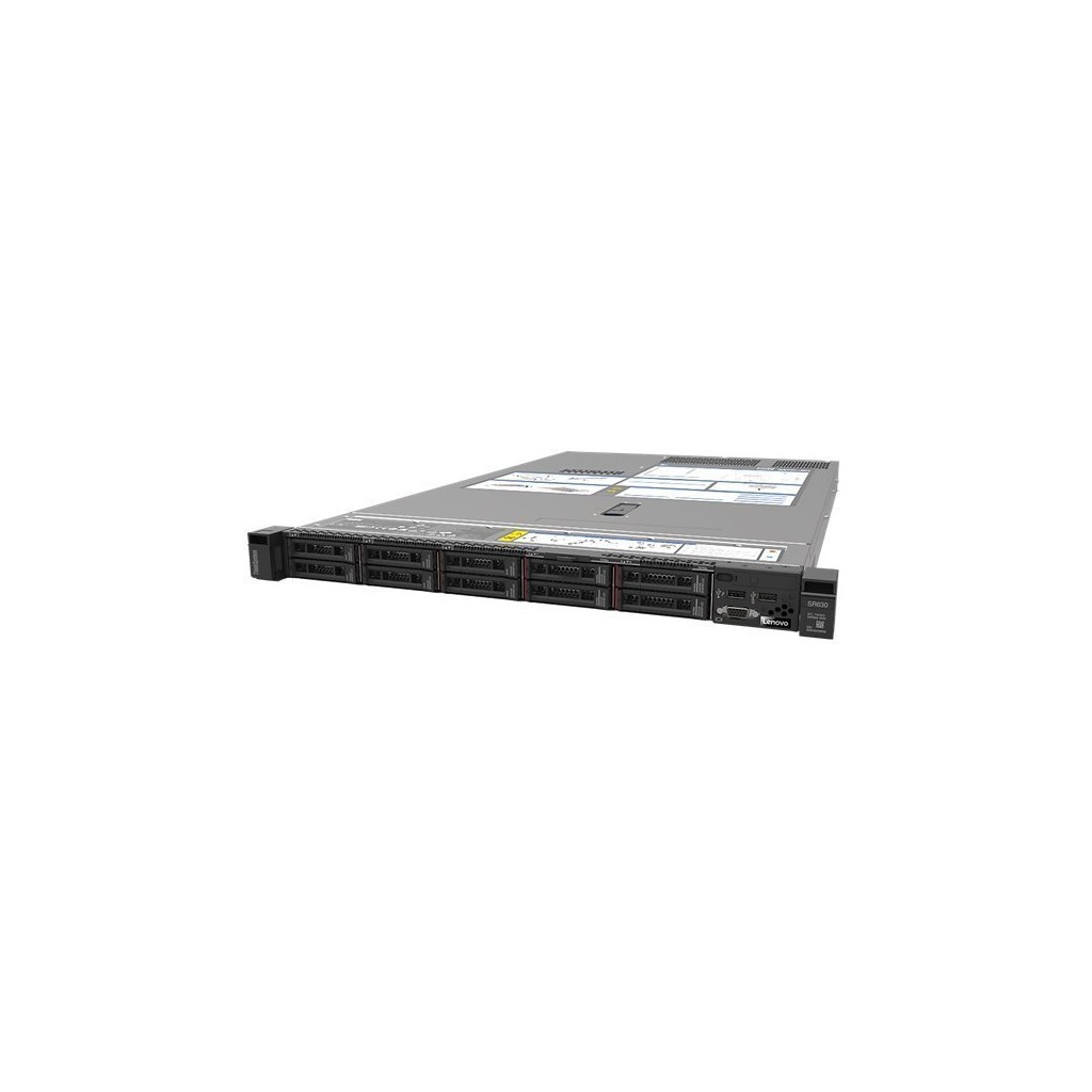 Lenovo ThinkSystem SR630 1U Rack; 1x Silver 4210R 10C 100W 2.4G; 1x 32GB TruDDR4 2933MHz 2Rx4; RAID 9350-8i 2GB