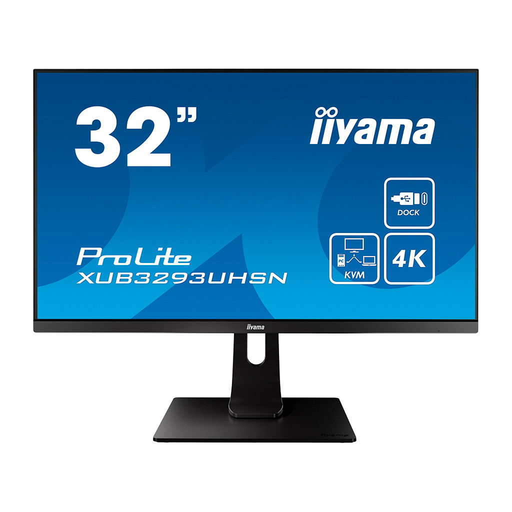 Iiyama Monitor ProLite XUB3293UHSN-B1 32" 4K USB-C Docking