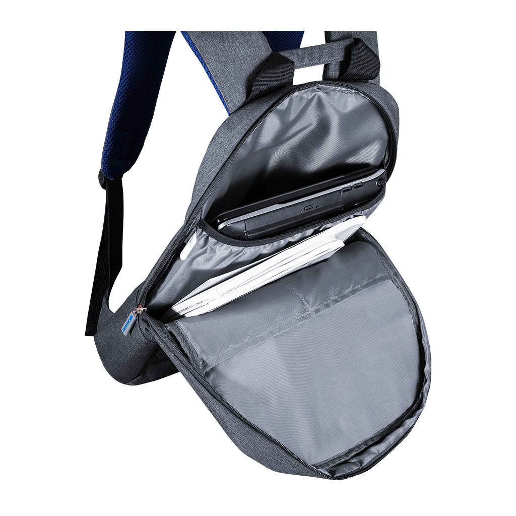 CANYON BP-4 Backpack for 15.6'' laptop material 300D polyeste Gray 450*285*85mm0.5kgcapacity 12L - Image 4