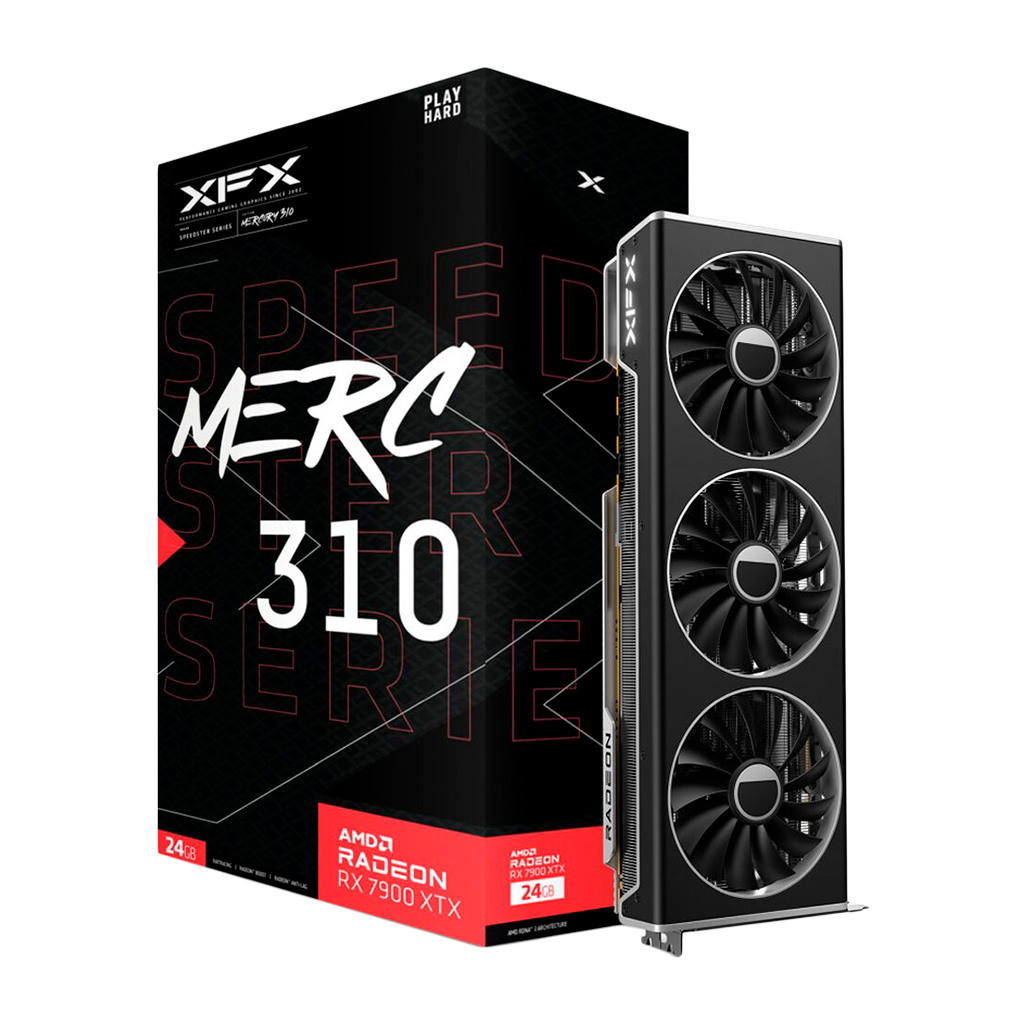 XFX AMD RX-7900XTX Speedster MERC310 BLACK - 24GB GDDR6, 384-bit, 2615 MHz, PCI-E 4.0, Ray Tracing, VR Ready