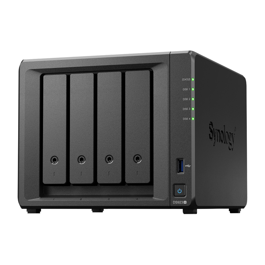 Synology DiskStation DS923+ Tower 4-Bays 3.5'' SATA HDD/SSD 2 x M.2 2280 NVMe SSD slot