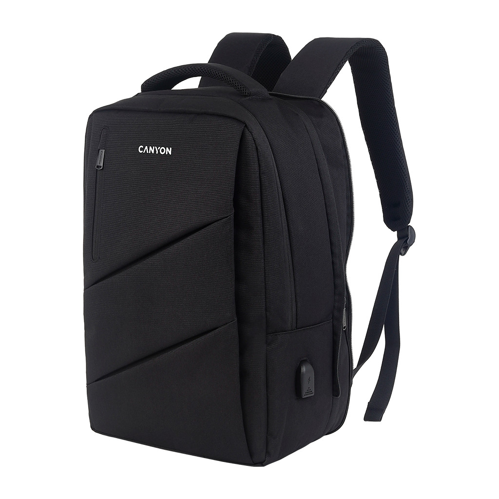 CANYON BPE-5 Laptop backpack for 15.6 inch Product spec/sizemm: 400MM x300MM x 120MM+60MMBlack EXTERIOR materials:100% - Image 2