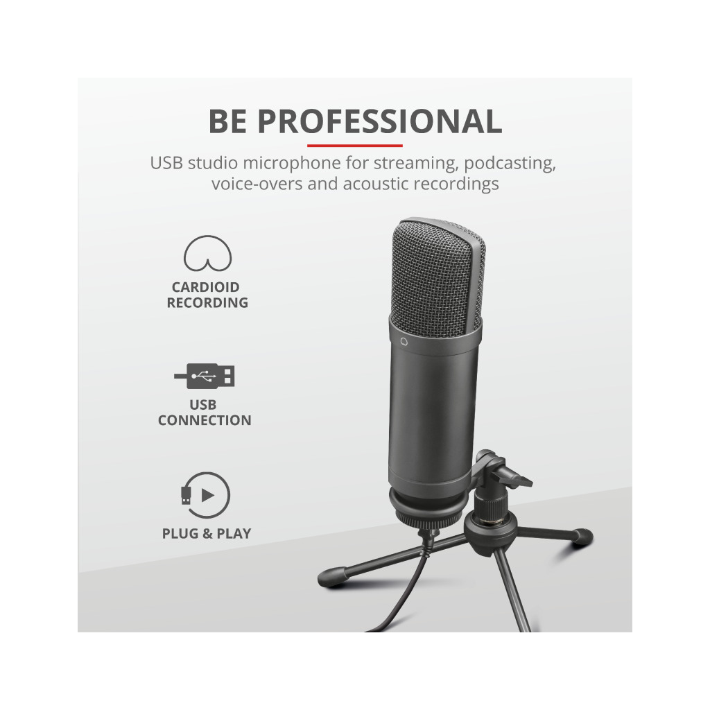 GXT252 Emita+ Streaming Professional USB studio mic - Including high-end shock mount