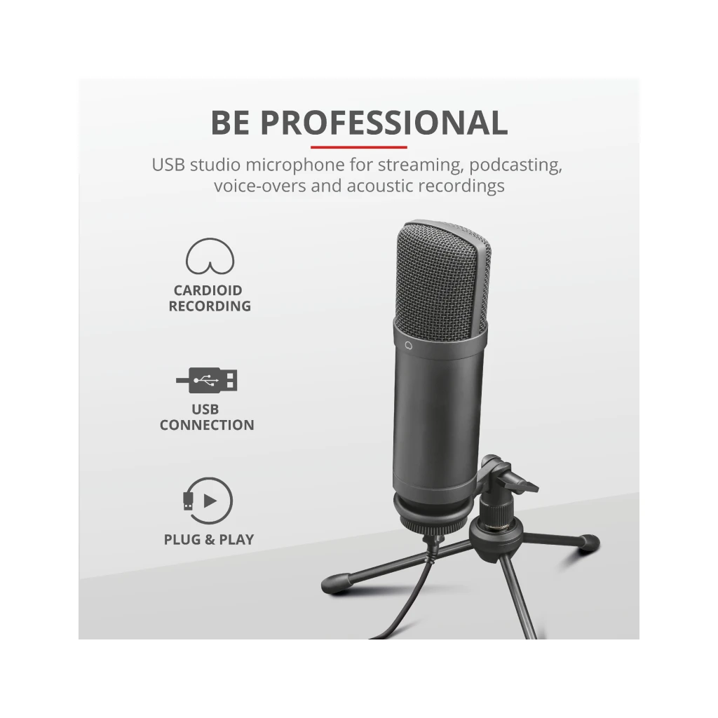 GXT252 Emita+ Streaming Professional USB studio mic - Including high-end shock mount - Image 2