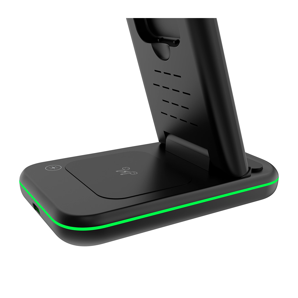 CANYON WS-304 Foldable  3in1 Wireless charger with touch button for Running water light Input - Image 5