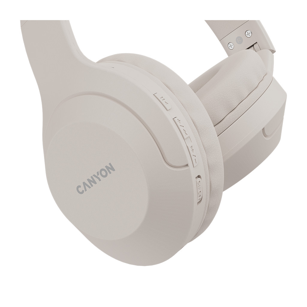 CANYON BTHS-3 Bluetooth headsetwith microphone BT V5.1 JL6956 battery 300mAh Type-C charging plug PU material - Image 4