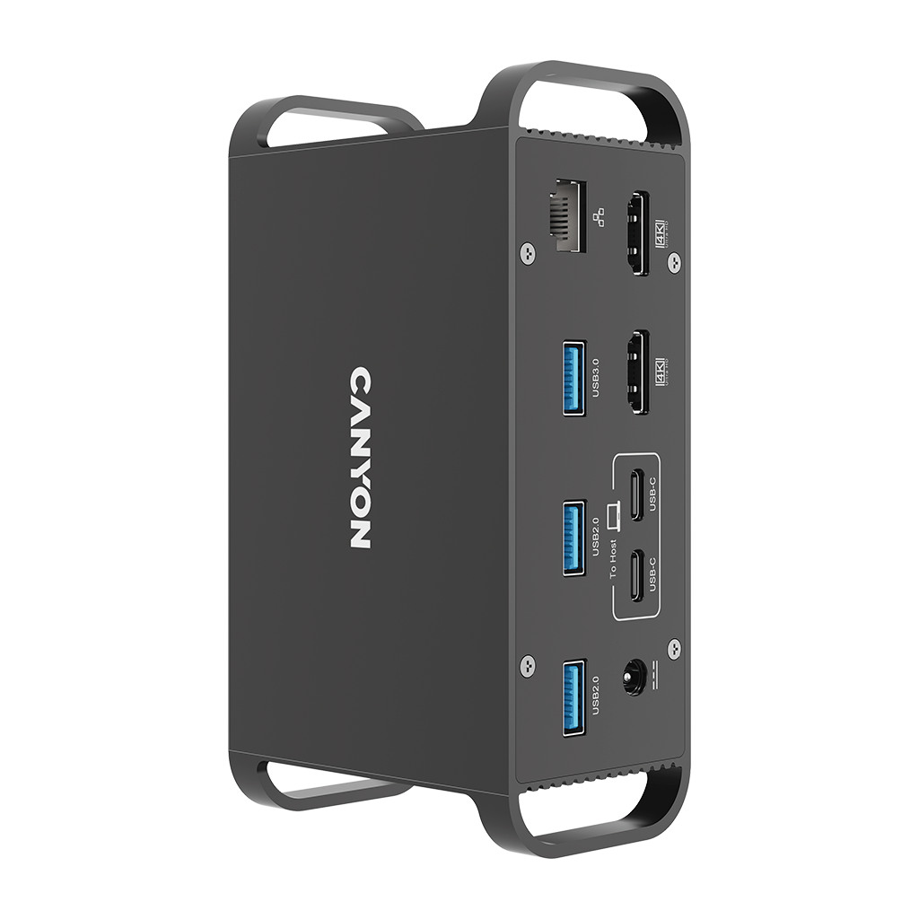 CANYON DS-95 14in1 USB-C Hub – Multifunkcionalni USB-C Hub sa 14 priključaka, Siva Boja - Image 3