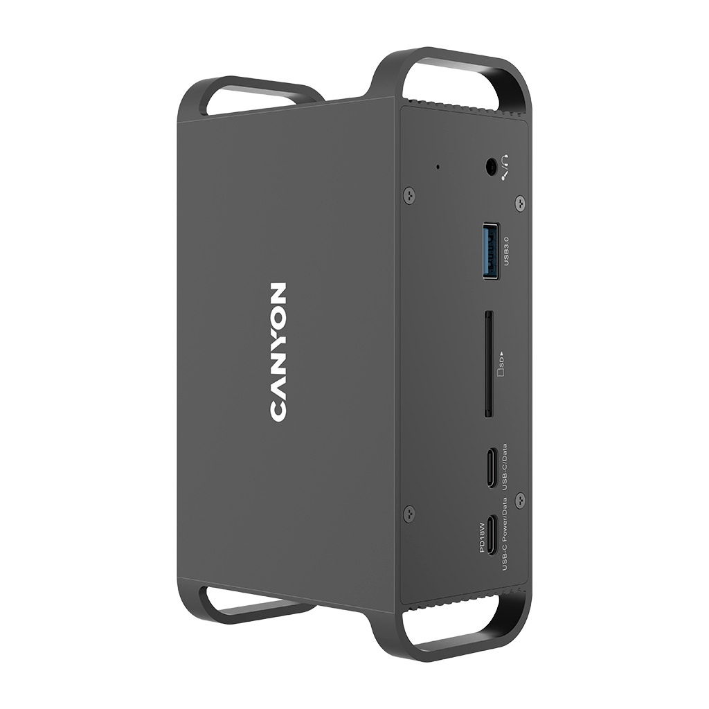 CANYON DS-95 14in1 USB-C Hub – Multifunkcionalni USB-C Hub sa 14 priključaka, Siva Boja - Image 4