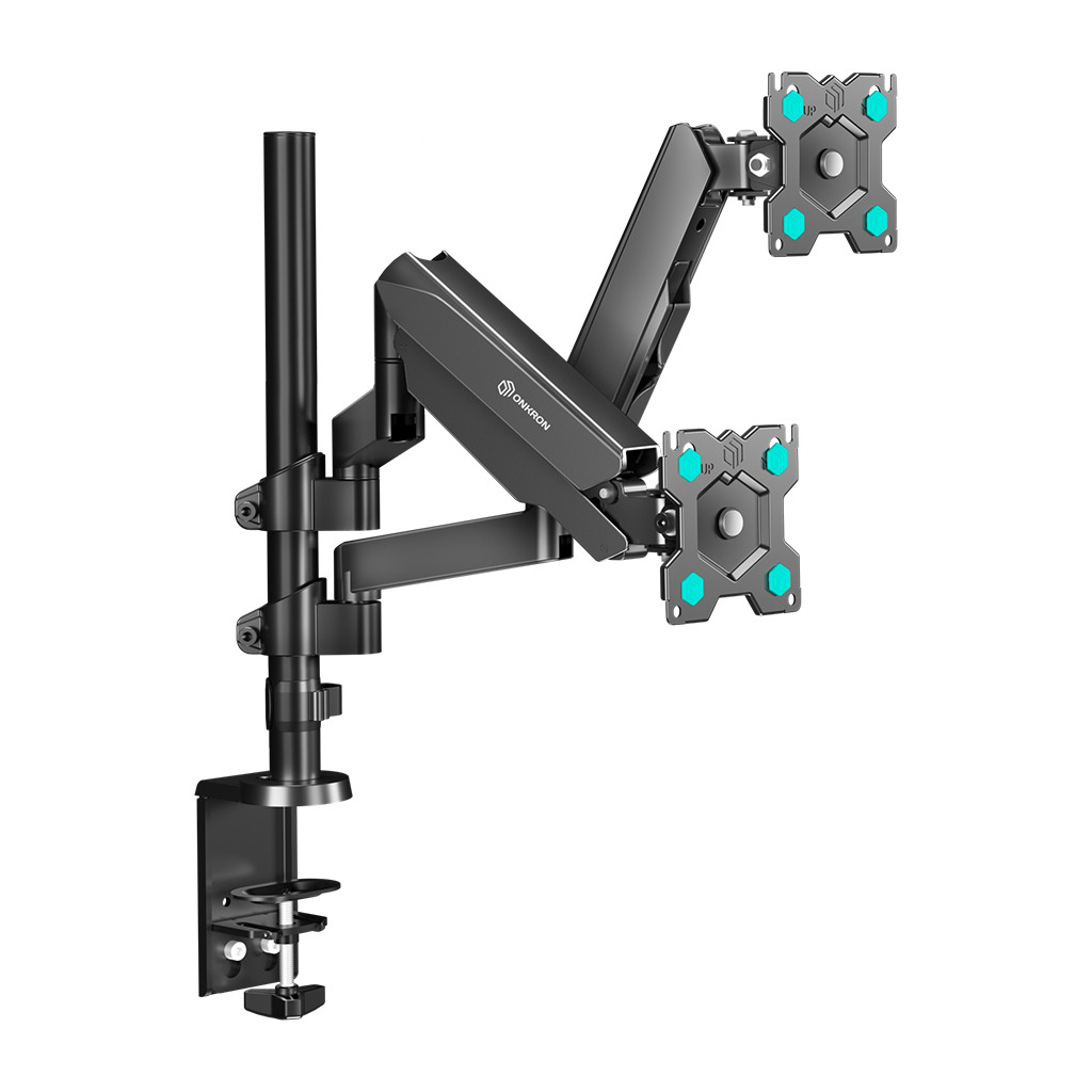 ONKRON Dual Monitor Desk Mount Stand for 13” to 32-Inch LCD LED Screens Black