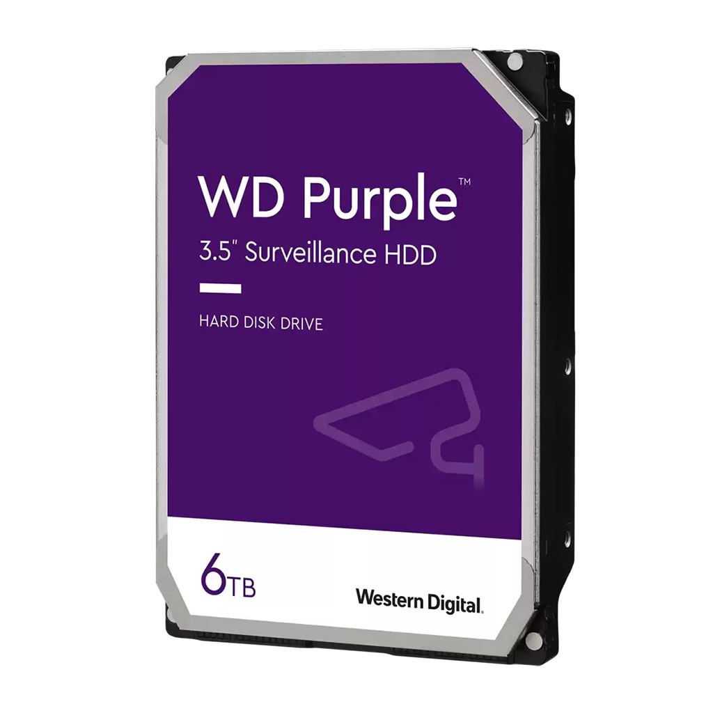 HDD Video Surveillance WD Purple 6TB CMR 3.5'' 256MB SATA 6Gbps TBW: 180