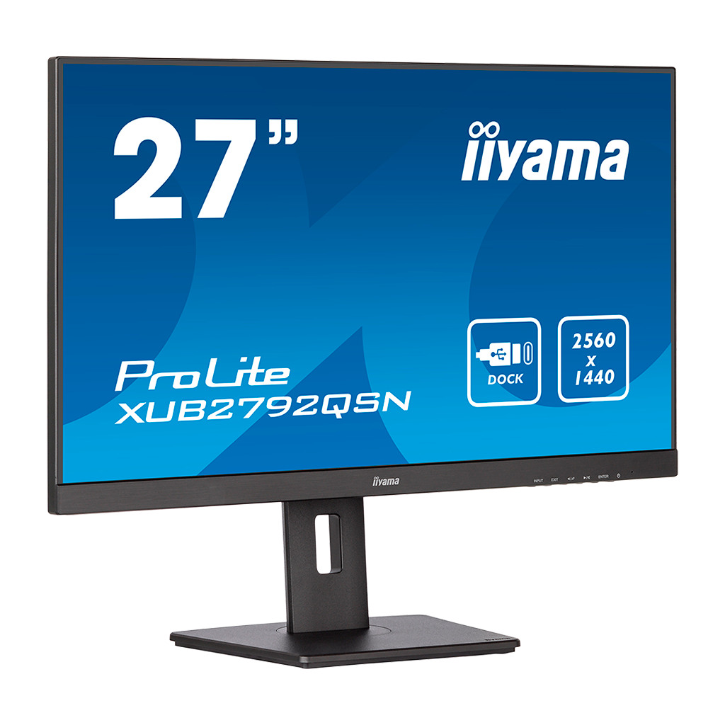 IIYAMA Monitor XUB2792QSN-B1 27" IPS 2560x1440 USB-C Dock 65W Ergo - Image 3