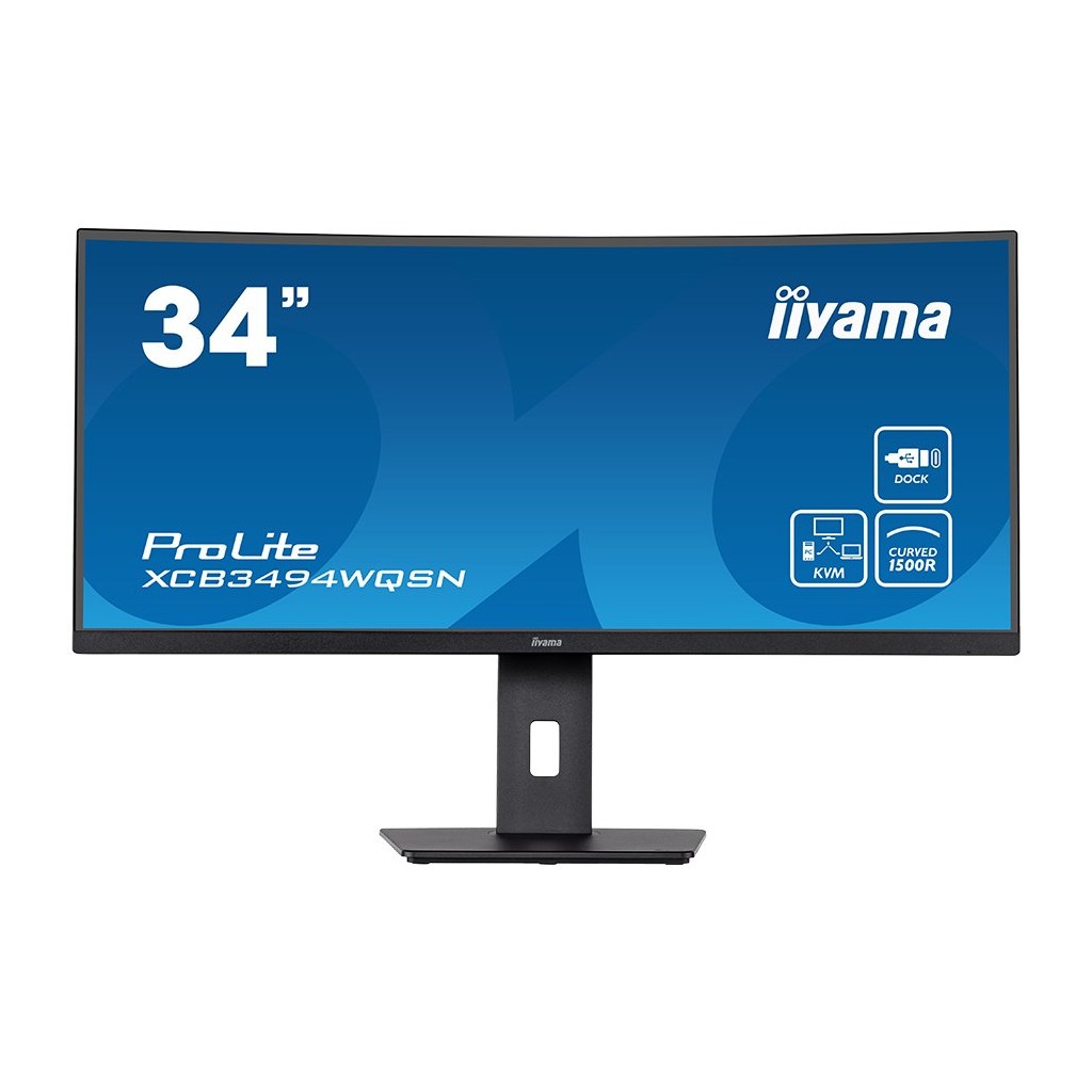 IIYAMA Monitor XCB3494WQSN-B5 34" ETE UW IPS-panel 3440x1440 120Hz 300cd/m² 04ms MPRT Speakers USB-C Dock