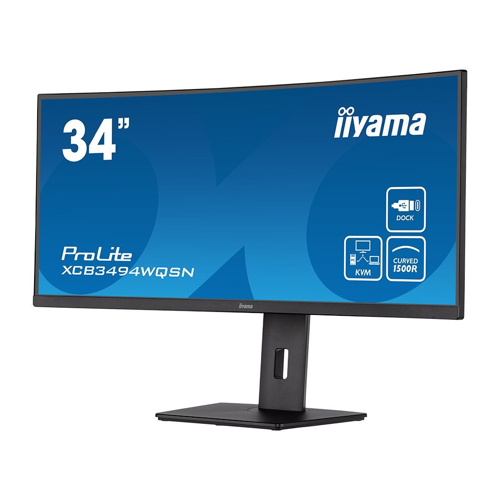 IIYAMA Monitor XCB3494WQSN-B5 34" ETE UW IPS-panel 3440x1440 120Hz 300cd/m² 04ms MPRT Speakers USB-C Dock - Image 2