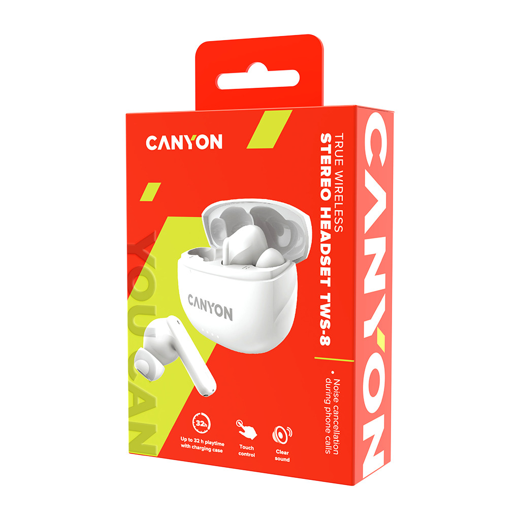 CANYON headset TWS-8  ENC White - Image 5