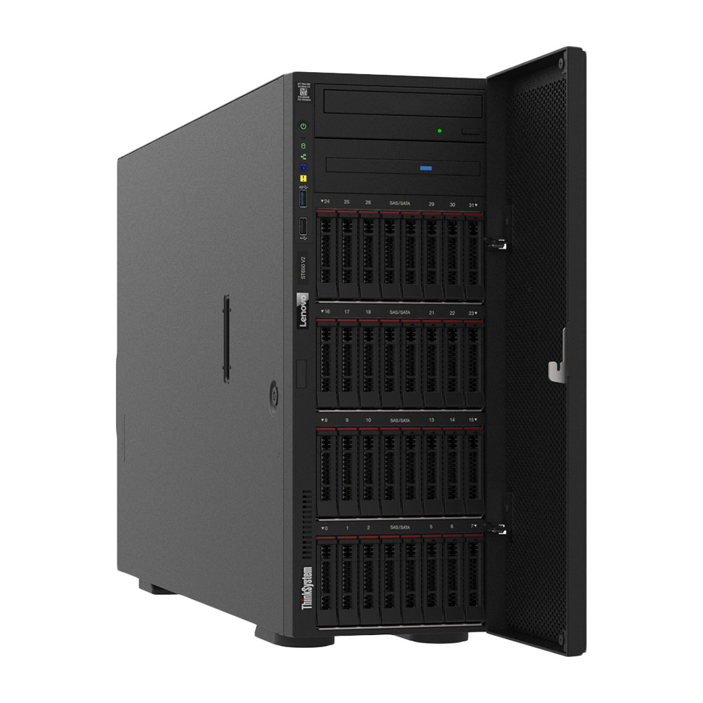 Lenovo ThinkSystem ST650 v2; Tower 1x Silver 4309Y 8C 105W 2.8G;1x 32GB 2Rx4; 940-8i 4GB;